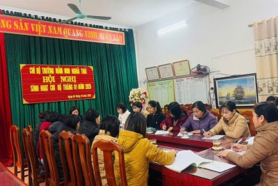 Sinh hoạt Chi bộ Trường Mầm non Nghĩa Thái tháng 01/2026