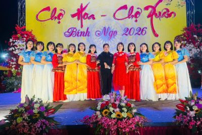 TRƯỜNG  MẦM NON NGHĨA THÁI THAM GIA BIỂU DIỄN VĂN NGHỆ KHAI MẠC CHỢ HOA – CHỢ XUÂN – UBND XÃ NGHĨA HƯNG TỔ CHỨC