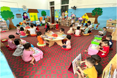 Trường Mầm non xã Nghĩa Thái Hưởng ứng: “Ngày Sách và Văn hóa đọc Việt Nam năm 2024”