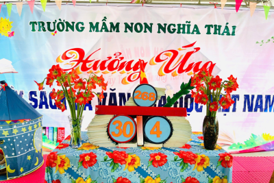 Cô trò Trường Mầm non xã Nghĩa Thái Hưởng ứng Ngày Sách và Văn hoá đọc Việt Nam năm 2025